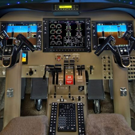 Twin Commander Aircraft Cockpit with Garmin Avionics with photography by Randy Smith Photo
